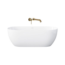 Avalon Egg Acrylic Bath with Antique Brass Spout & Wall Mixer Package